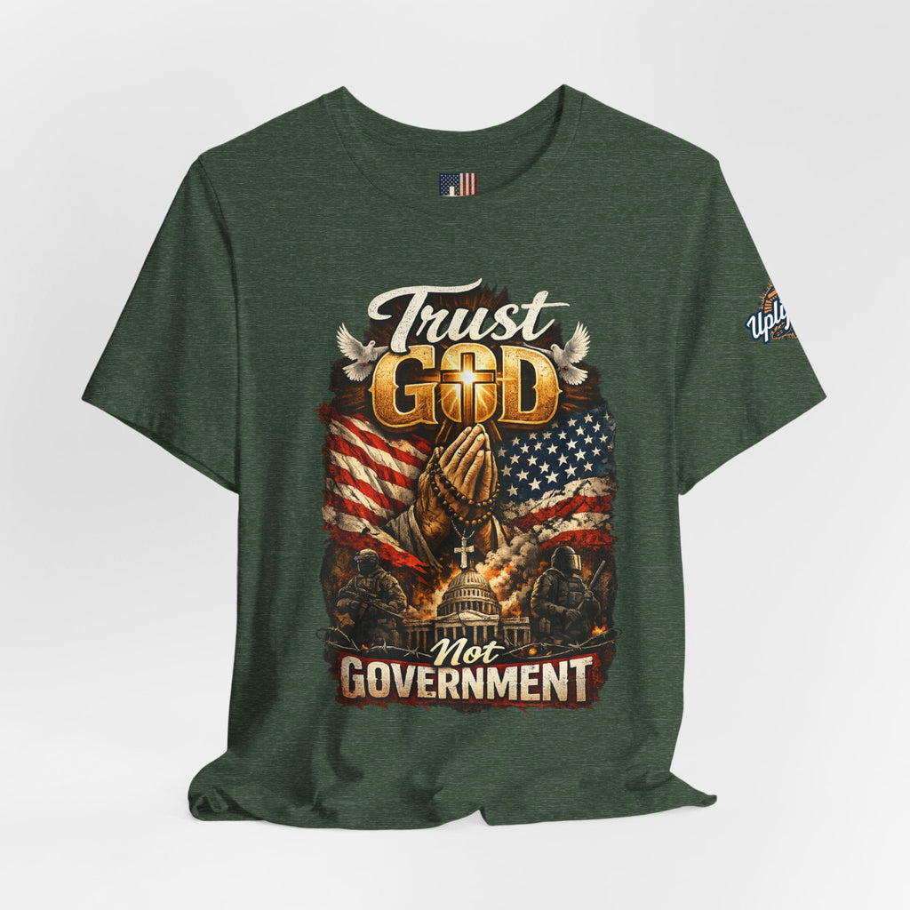 Trust God Not Government T-Shirt — Vintage Patriotic Christian Tee Printify
