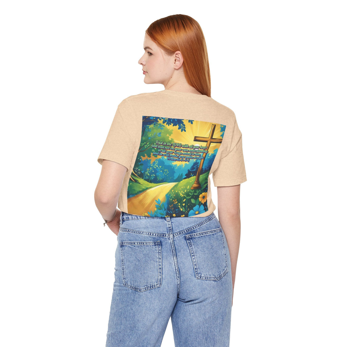 Trust in The Lord Proverbs 3:5-6 Biblical Design Unisex Jersey Short Sleeve Tee Printify