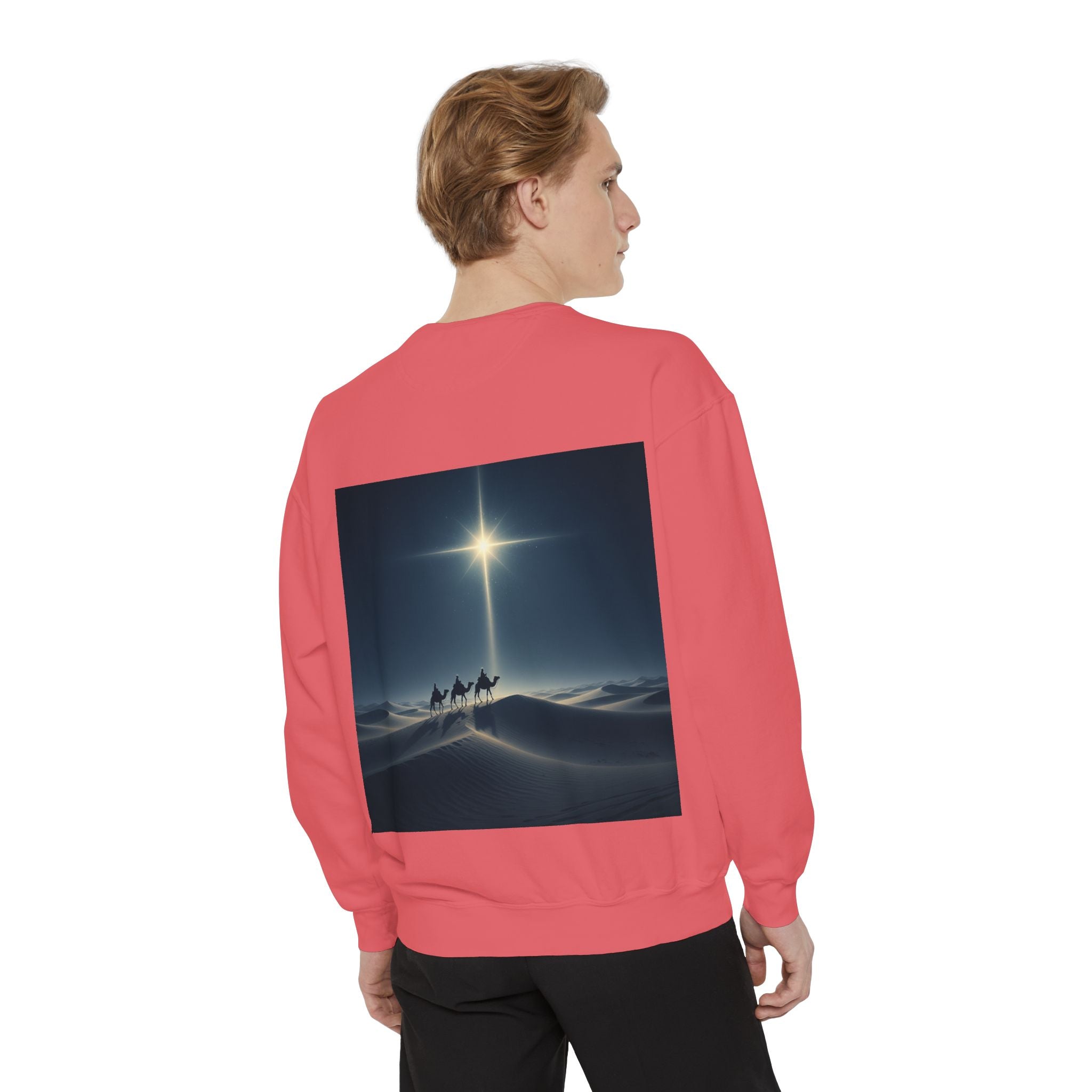 3 Wise Men Sweatshirt – Magi Camels Nativity Journey Christian Christmas Sweatshirt for Epiphany Faith & Holy Night Printify