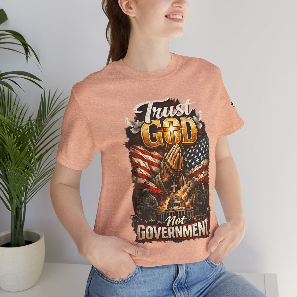 Trust God Not Government T-Shirt — Vintage Patriotic Christian Tee Printify