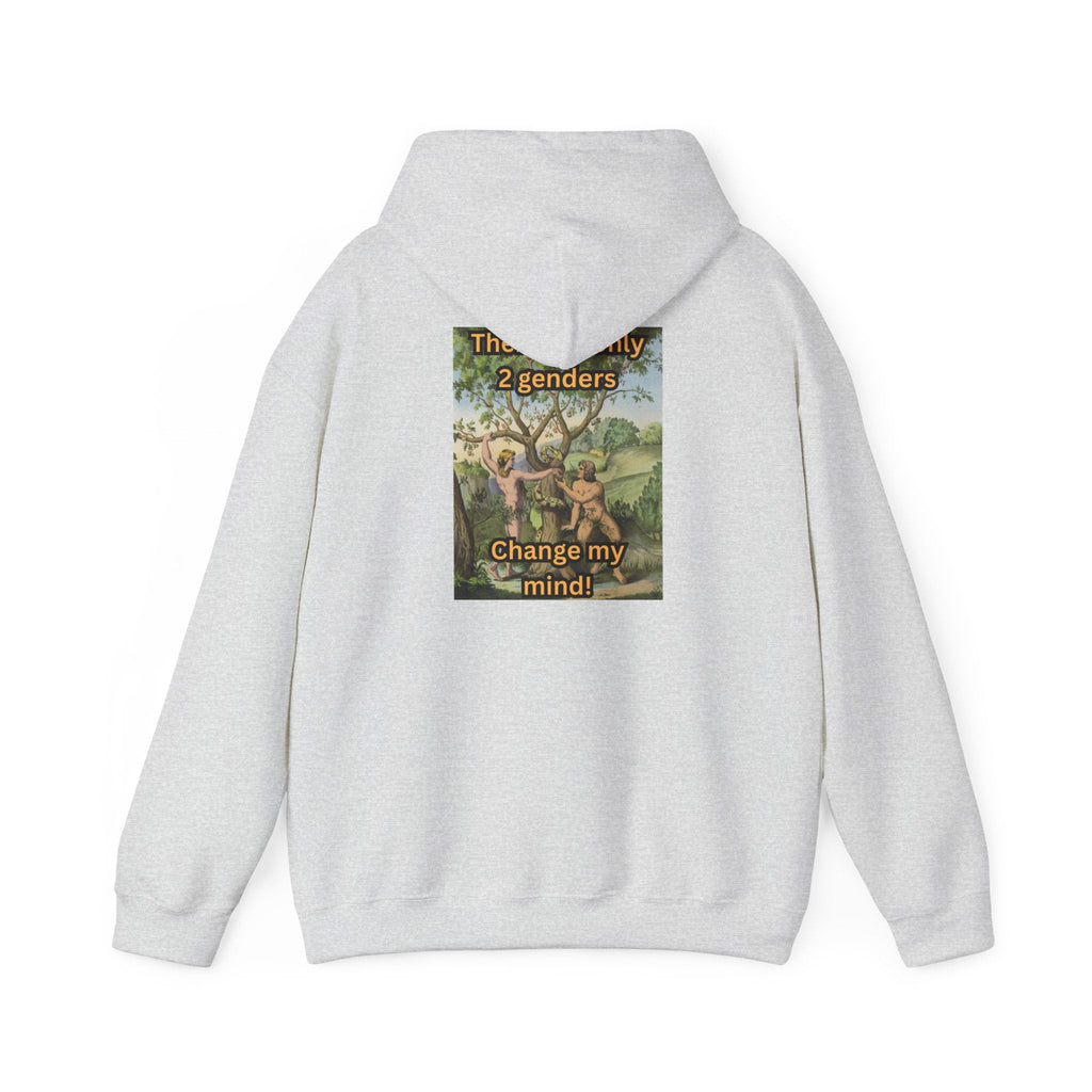 There Are Only 2 Genders Hoodie – Adam & Eve Cross Christian Hoodie for Bold Truth Printify