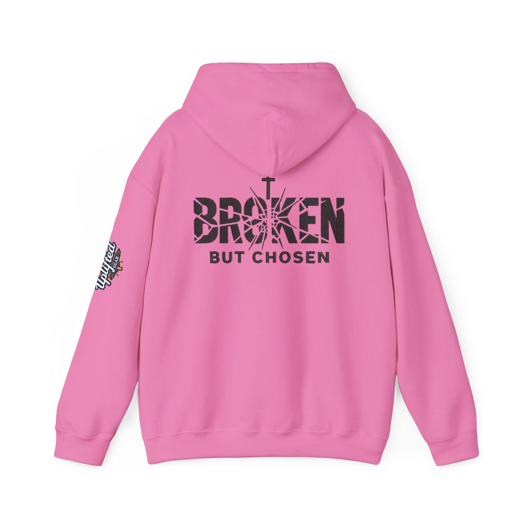 Broken But Chosen Hoodie — Christian Faith Graphic Sweatshirt Printify