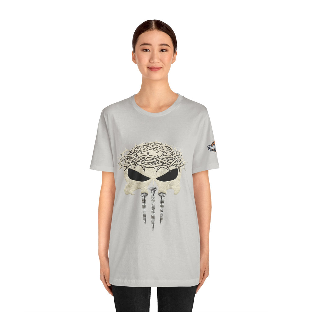 Christian Skull T-shirt - Crown of Thorns & Nails - Warrior Faith T-shirt Printify