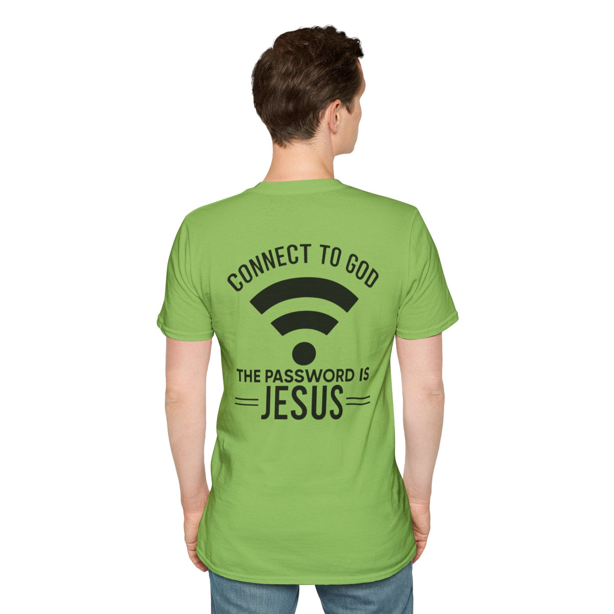 Connect to God T-shirt - WIFI Password is Jesus - Funny Christian Faith T-shirt Printify