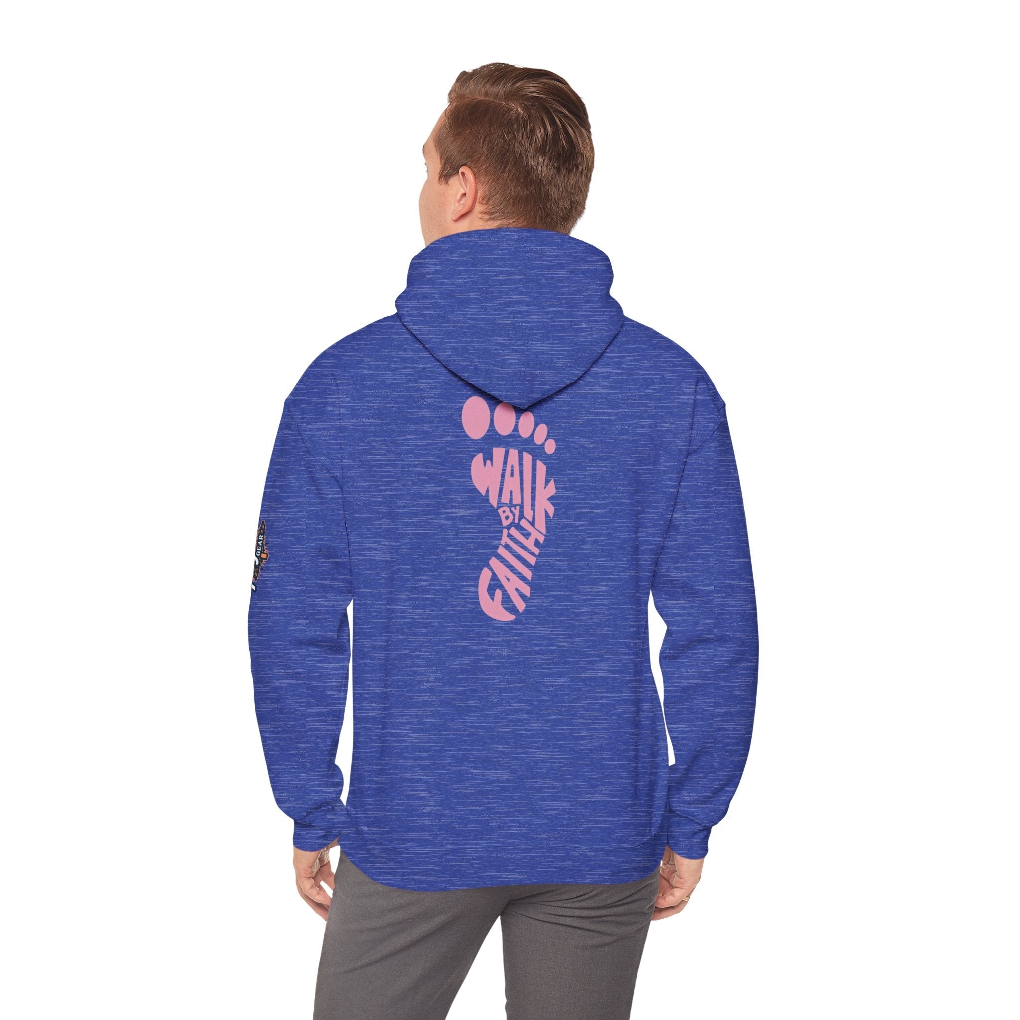 Walk By Faith Footprint Hoodie Printify