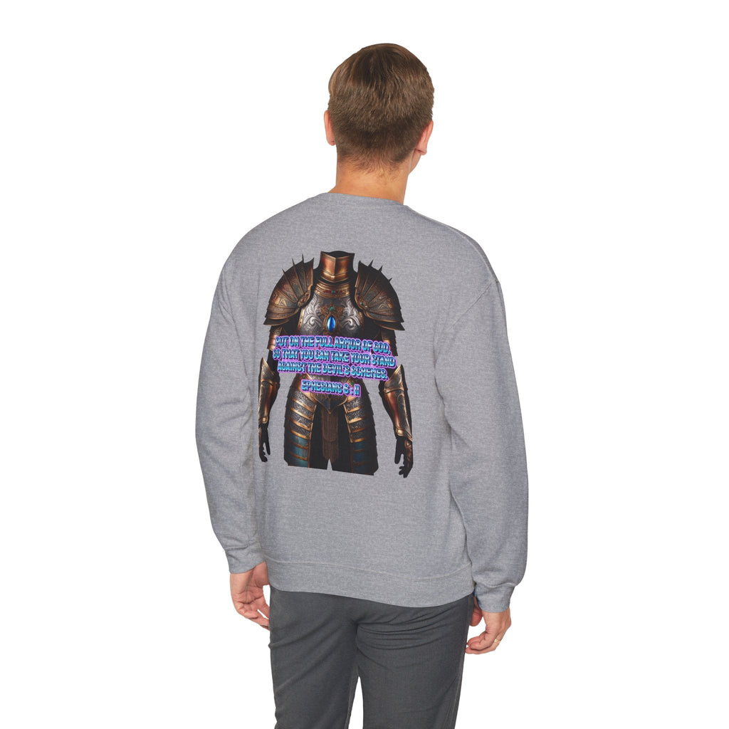 Religious Graphic Armor Of God Design - Unisex Heavy Blend™ Crewneck Sweatshirt Printify