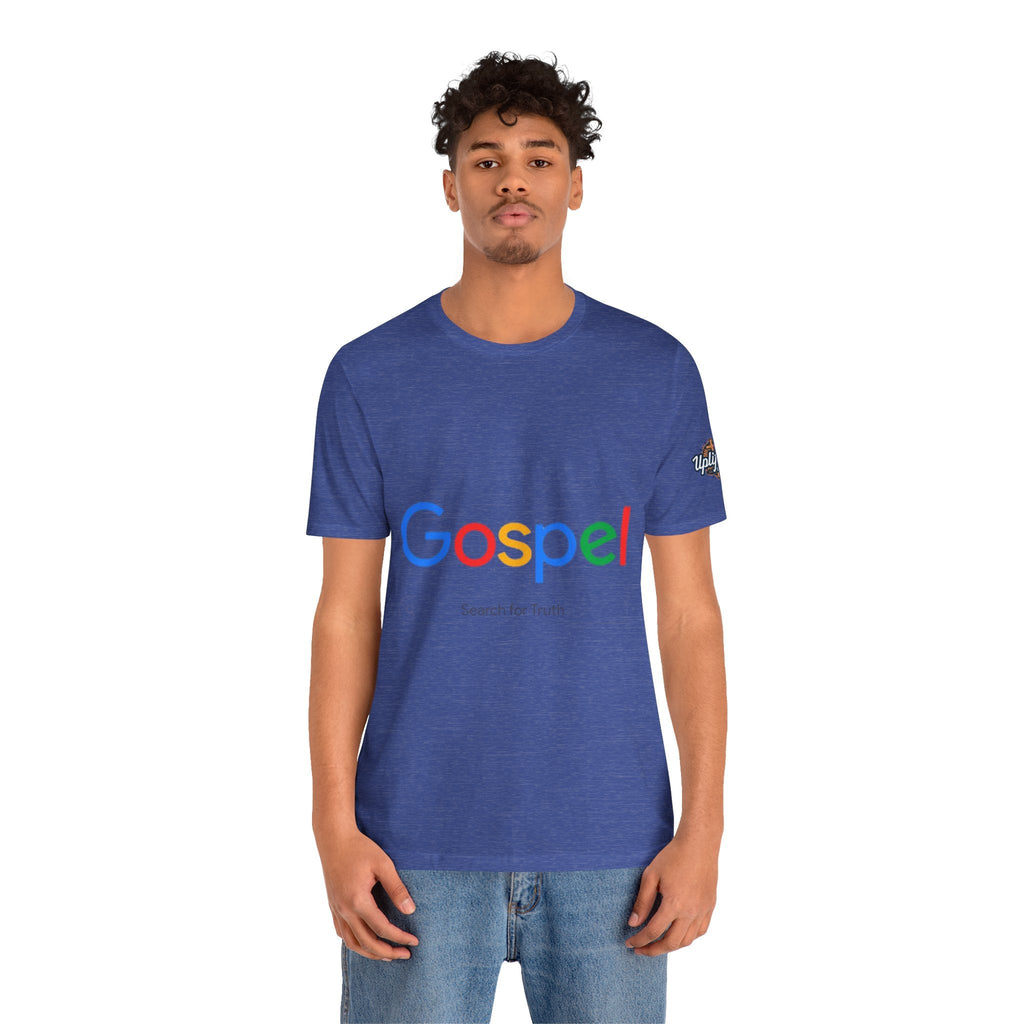Gospel Graphic Tee — "Gospel" Colorful Logo Christian T-Shirt Printify