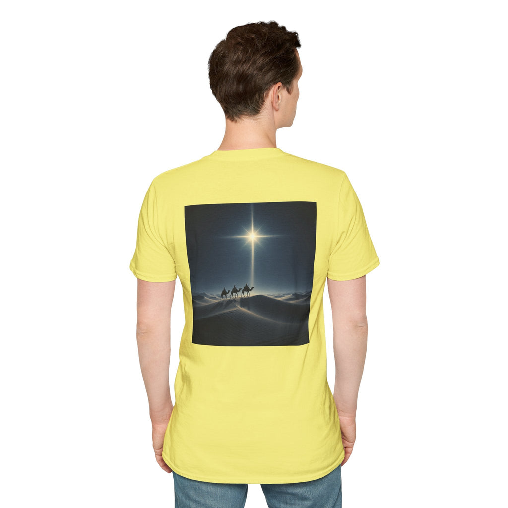 3 Wise Men T-shirt – Magi Camels Nativity Journey Christian Christmas T-shirt for Epiphany Faith & Holy Night Printify