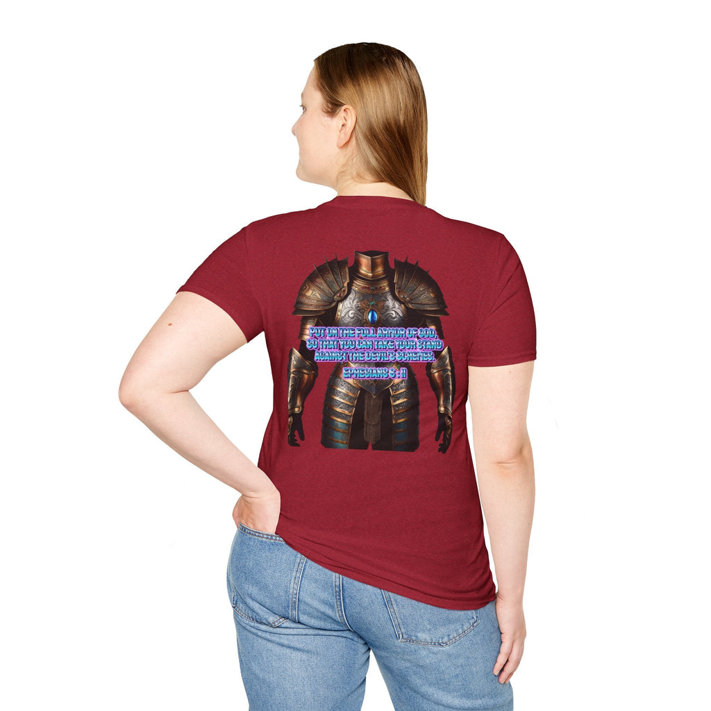 Religious Graphic Tee with Armor Of God Design - Unisex Softstyle T-Shirt Printify