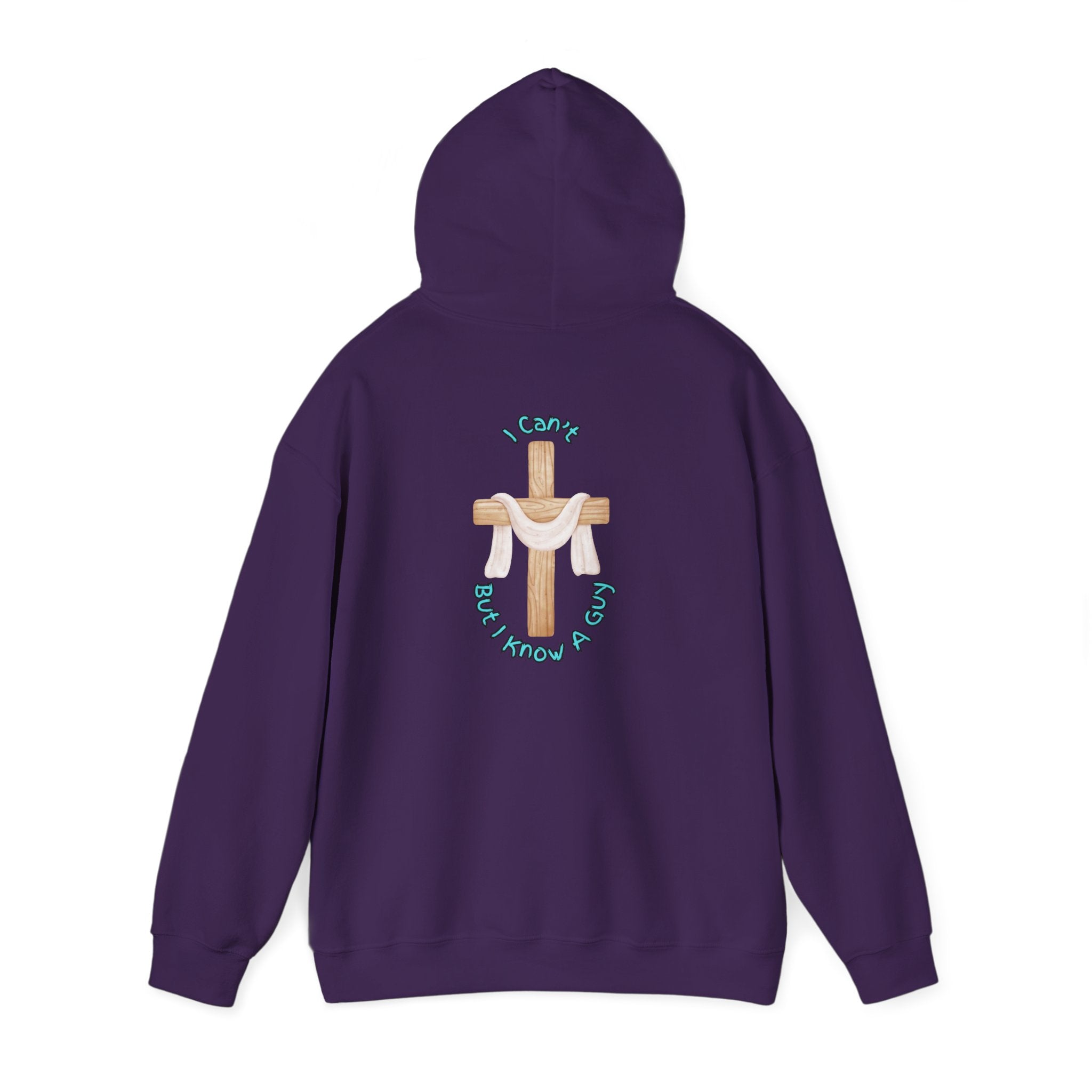 I Can’t, But I Know a Guy Hoodie – Jesus Cross Christian Hoodie for Cozy Faith Printify