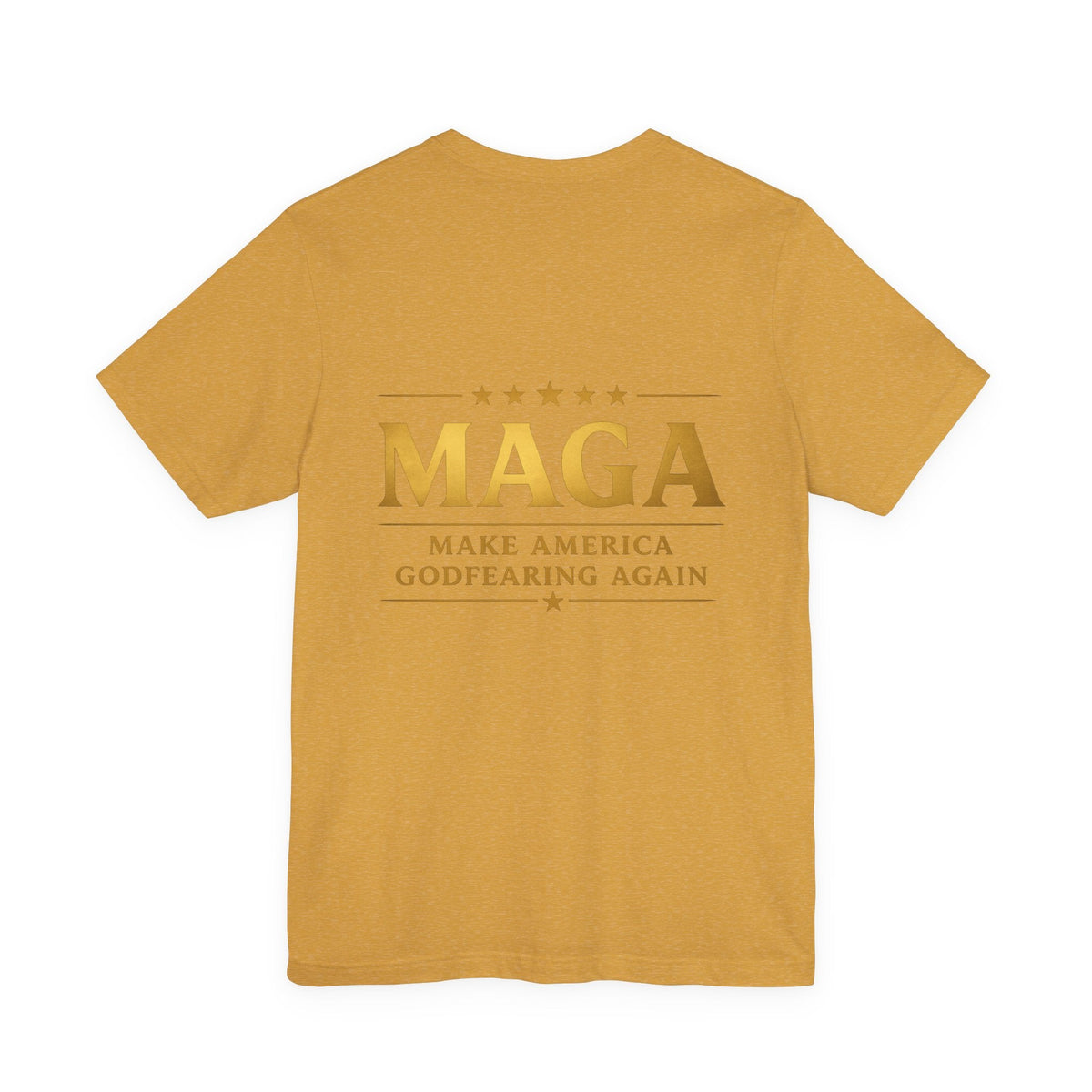 MAGA Gold Letter T-Shirt — "Make America Great Again" Printify