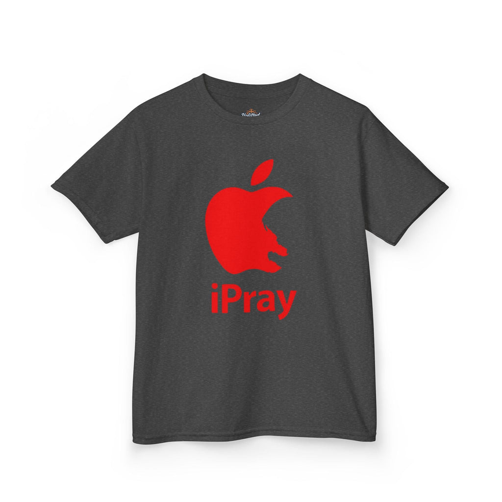 Kids Graphic Tee — Red iPray Logo Prayer Shirt for Children Printify