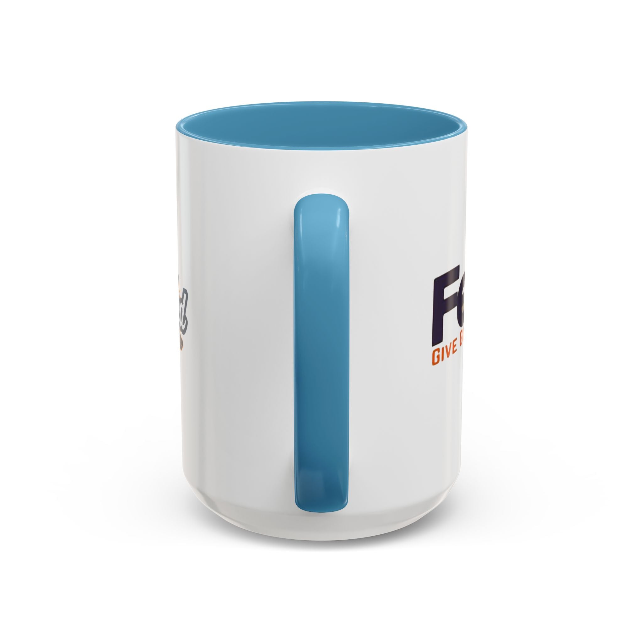 Funny Christian Coffee Mug — “Give God Control, HE Delivers” Accent Mug (11/15oz) Printify