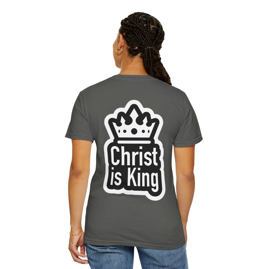 Christ is King T-Shirt – Bold Crown & Cross Christian Tee for Unashamed Faith Printify