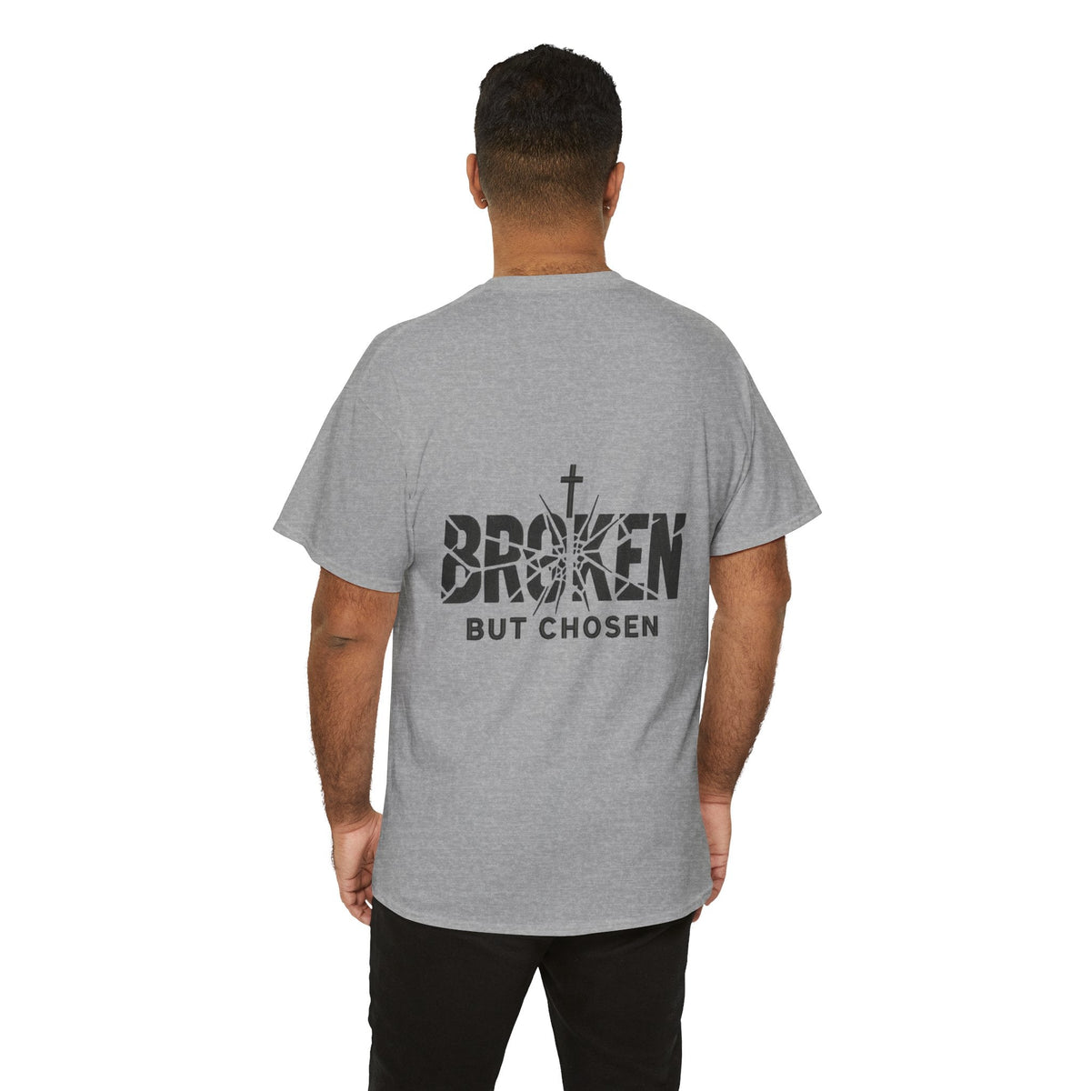Broken But Chosen T-Shirt — Inspirational Faith Graphic Tee Printify