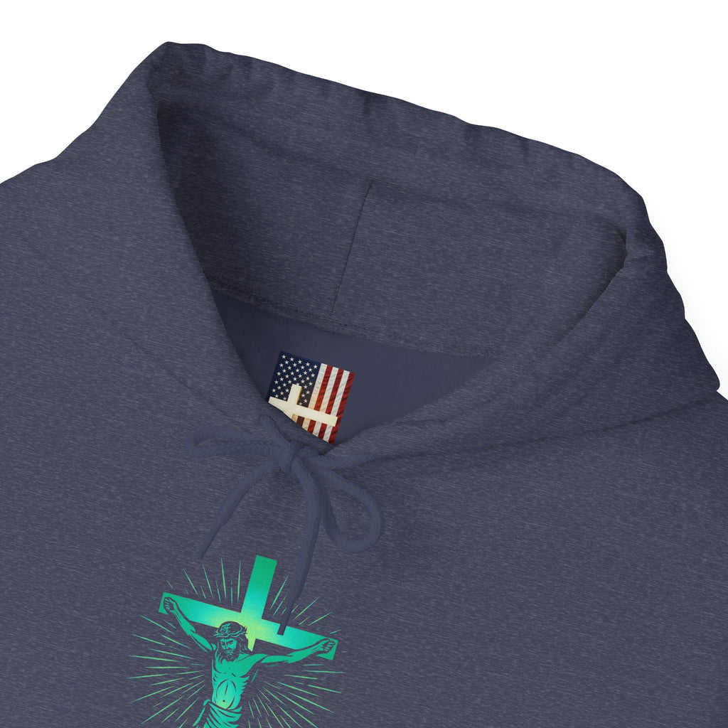Unashamed Hoodie – Romans 1:16 Crucifixion Christian Hoodie for Bold Unwavering Faith Printify