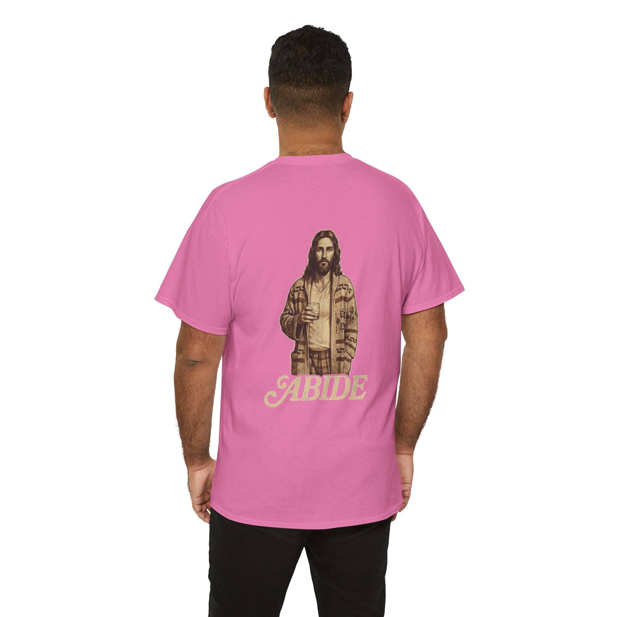 Abide Vintage Jesus Tee — "The Dude" Graphic Christian T-Shirt Printify
