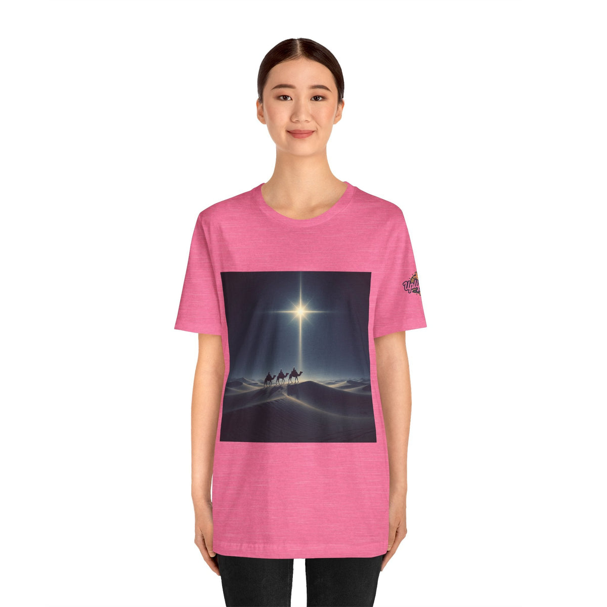 3 Wise Men T-shirt – Magi Camels Nativity Journey Christian Christmas T-shirt for Epiphany Faith & Holy Night Printify