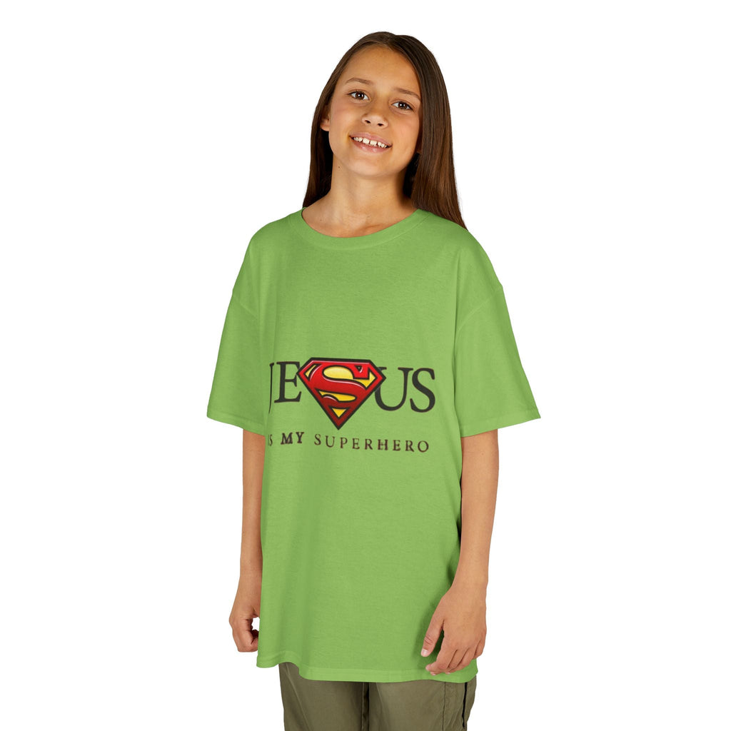 Jesus Is My Superhero T-Shirt — Faith-Based Superman-Inspired Tee Printify