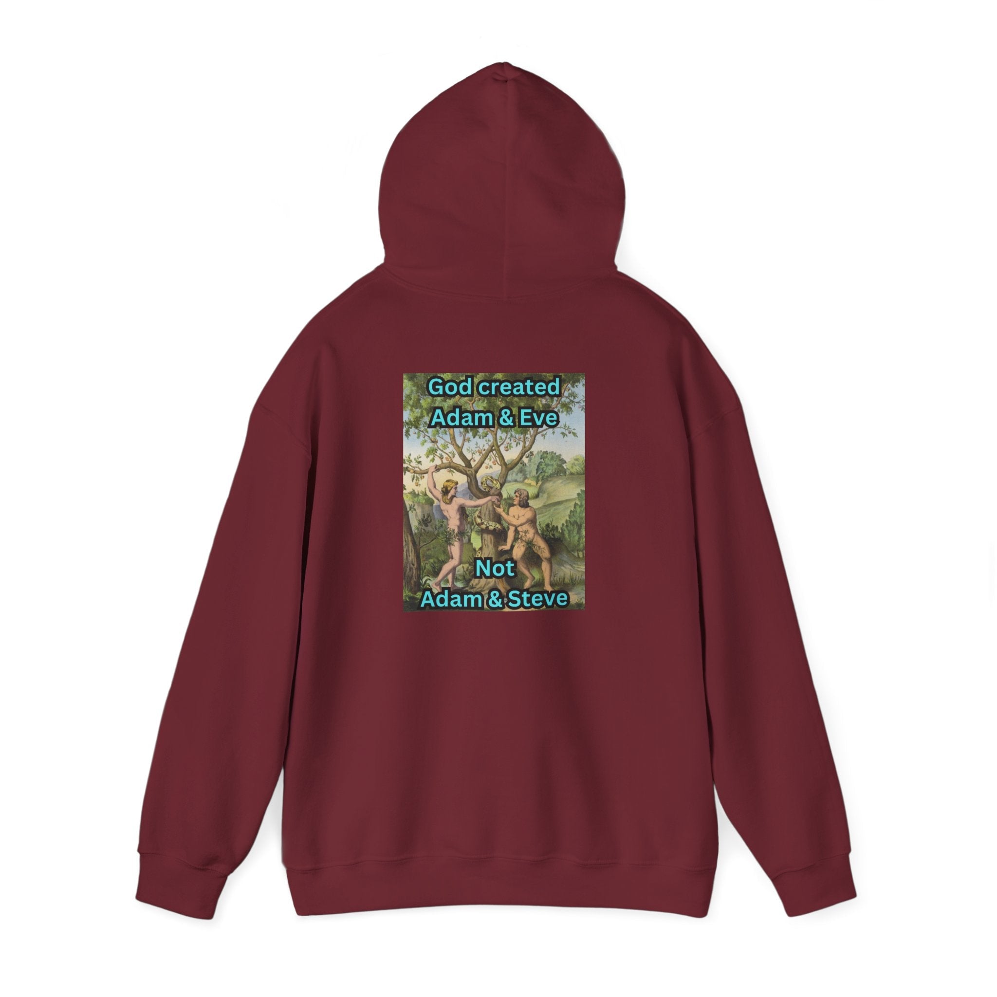 God Created Adam and Eve Hoodie – Biblical Truth Christian Hoodie for Unshakable Faith Printify
