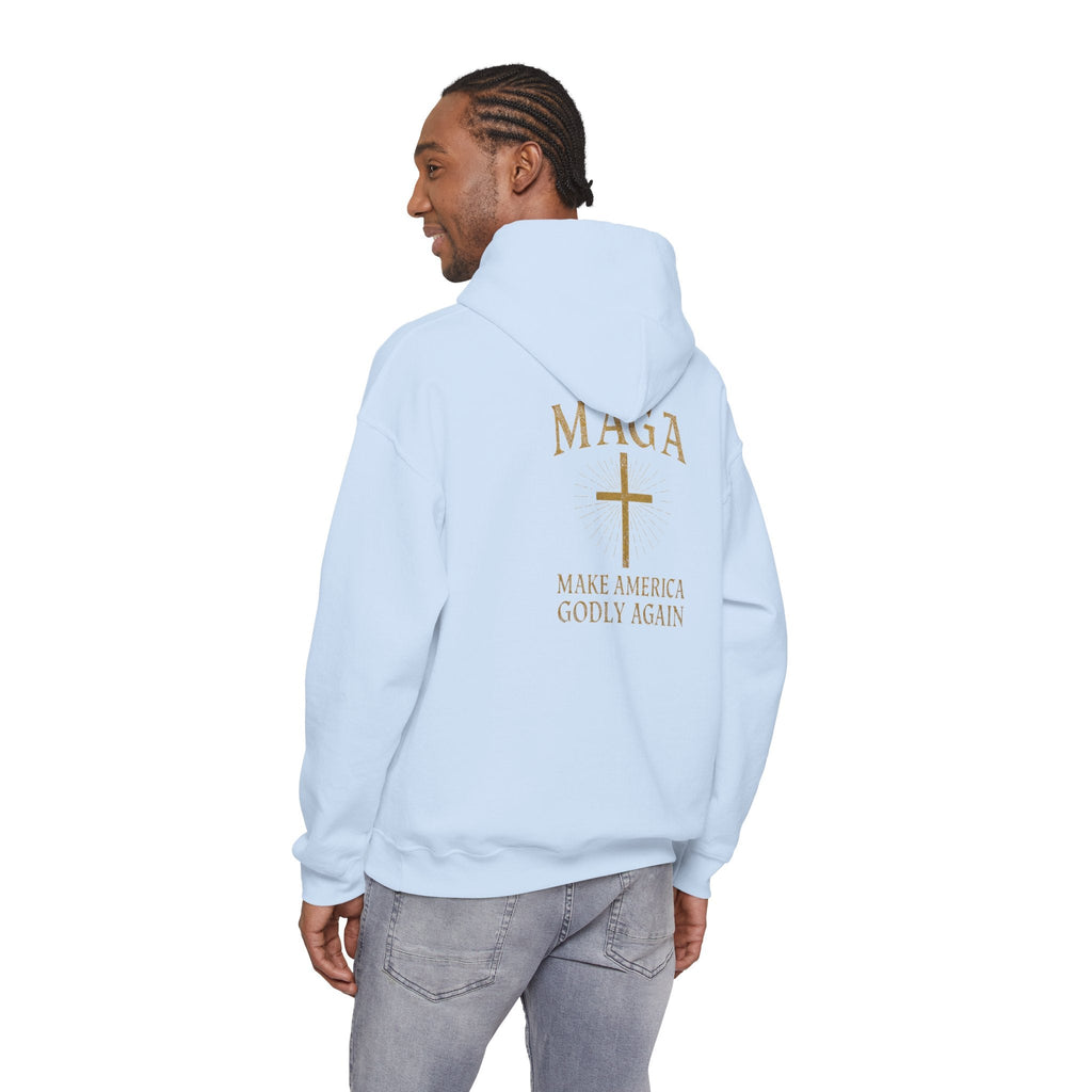 Make America Godly Again Hoodie – MAGA Christian Patriotic Sweatshirt for Biblical Values & Freedom Printify