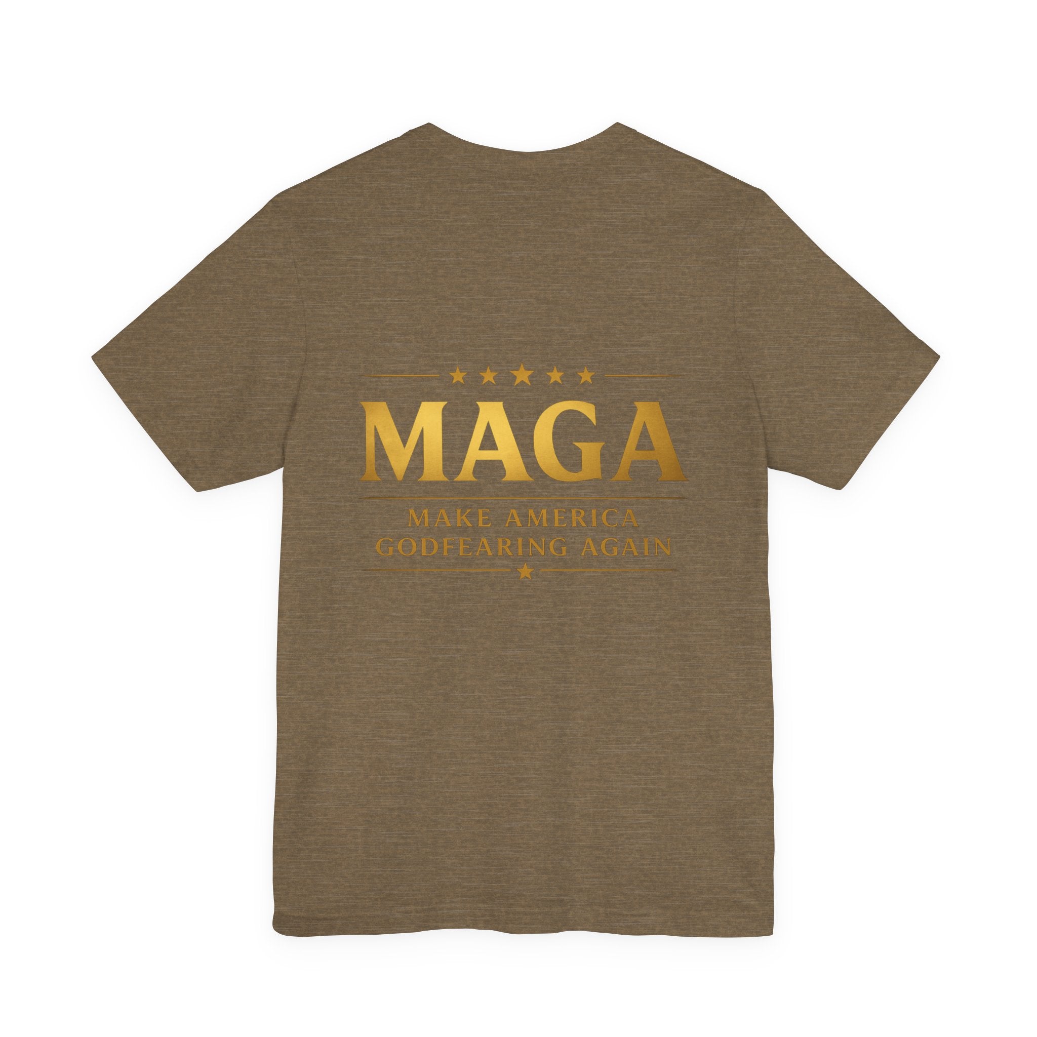 MAGA Gold Letter T-Shirt — "Make America Great Again" Printify