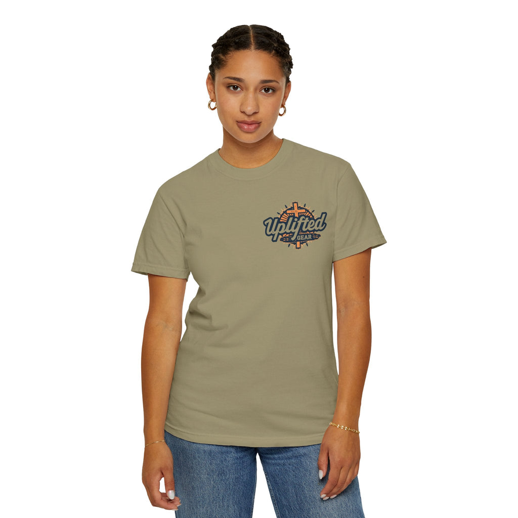 Religious Graphic Tee with Armor Of God Design - Unisex Garment-Dyed T-shirt Printify