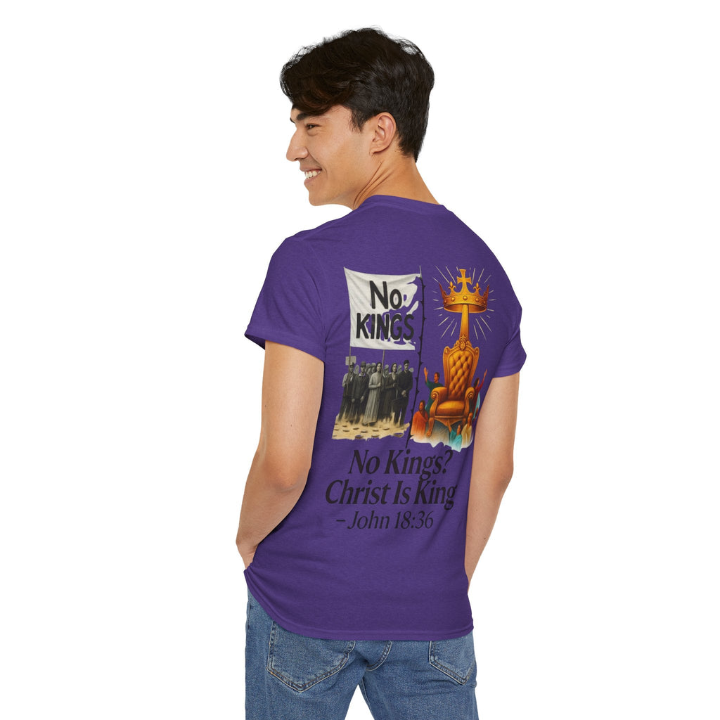 No Kings? Christ is King T-Shirt – Bold Christian Faith Tee for Devoted Believers Printify