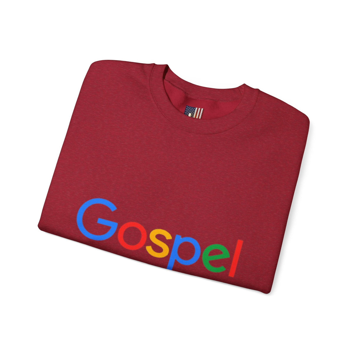 Gospel Graphic Sweatshirt — "Gospel" Colorful Logo Christian Sweatshirt Printify