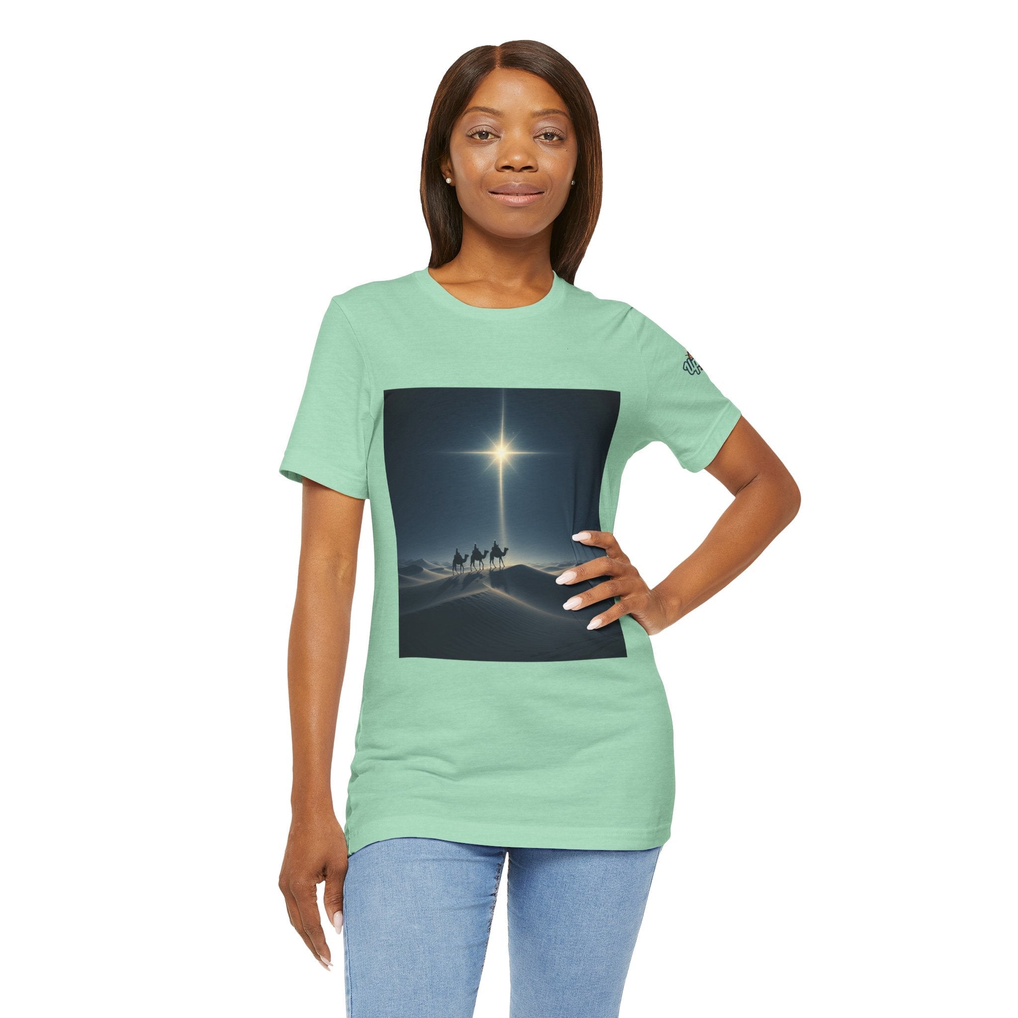 3 Wise Men T-shirt – Magi Camels Nativity Journey Christian Christmas T-shirt for Epiphany Faith & Holy Night Printify