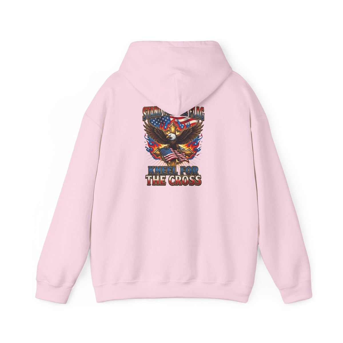 Stand for the Flag Kneel for the Cross Hoodie | Patriotic Eagle Hoodie Printify