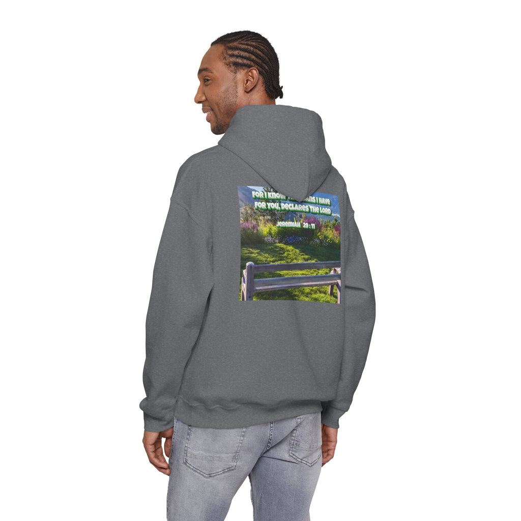 Bible Verse Unisex Heavy Blend™ Hooded Sweatshirt - Jeremiah 29 : 11 Printify