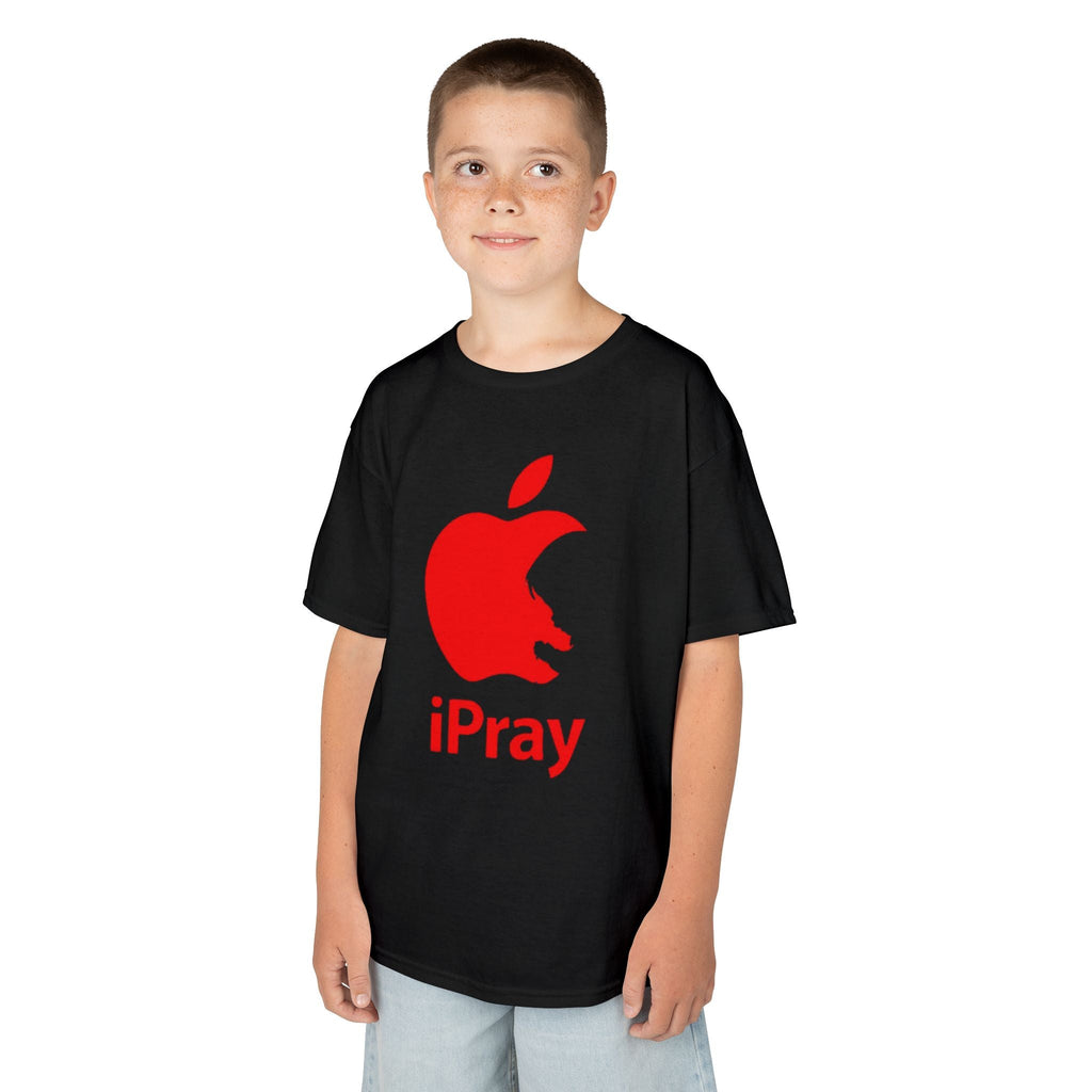 Kids Graphic Tee — Red iPray Logo Prayer Shirt for Children Printify