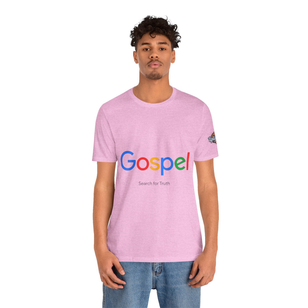 Gospel Graphic Tee — "Gospel" Colorful Logo Christian T-Shirt Printify