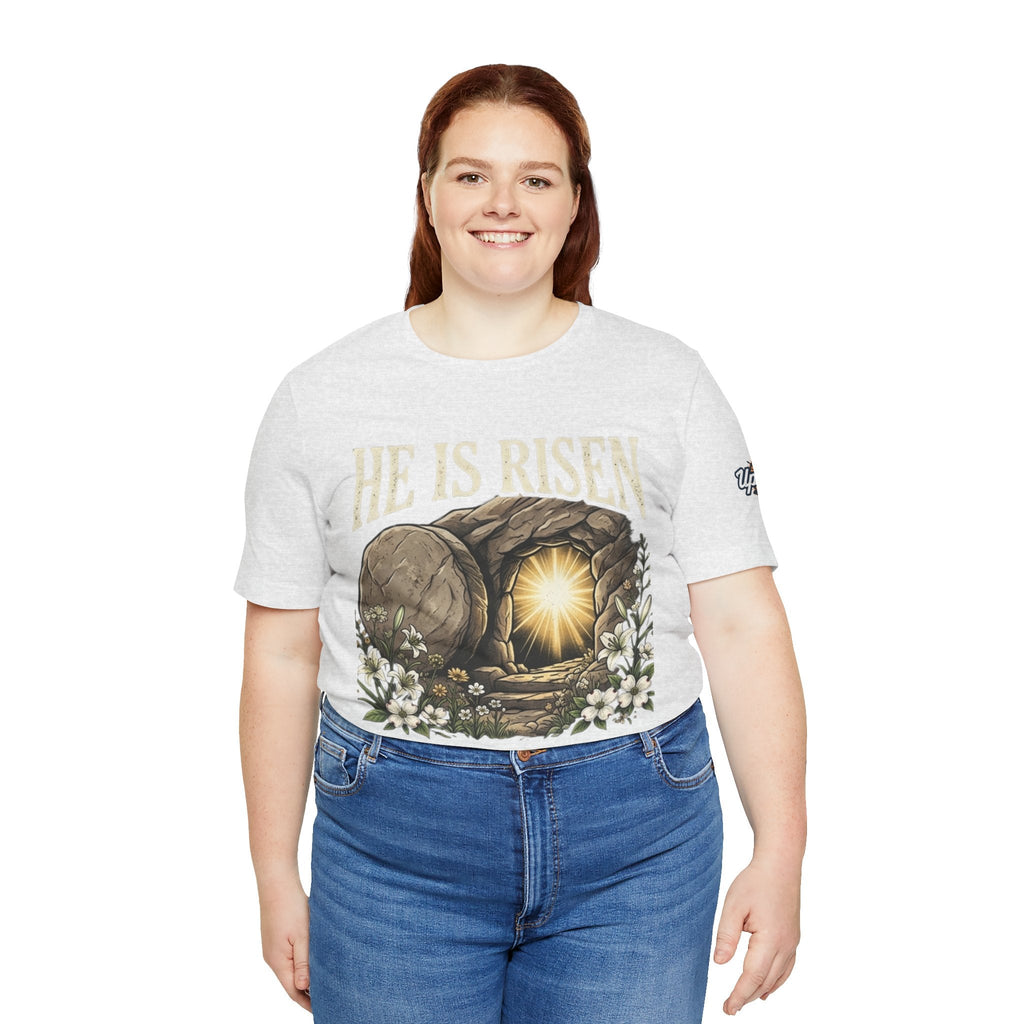 He Is Risen T-Shirt — Jesus Christ Resurrection Easter Tee Printify