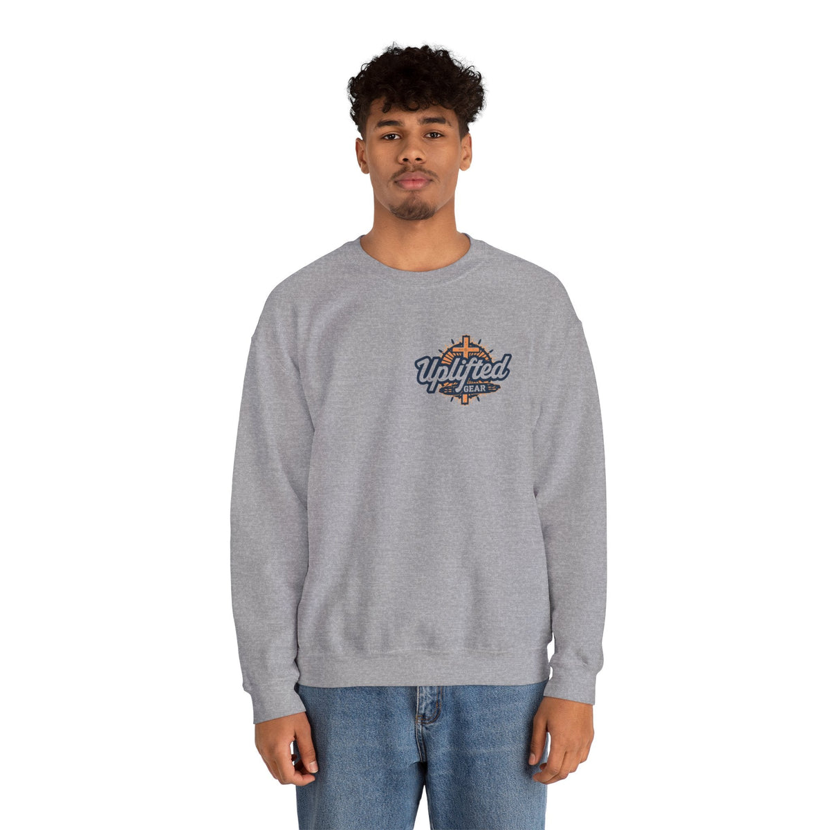Uplifted Gear Christian Logo Sweatshirt Printify
