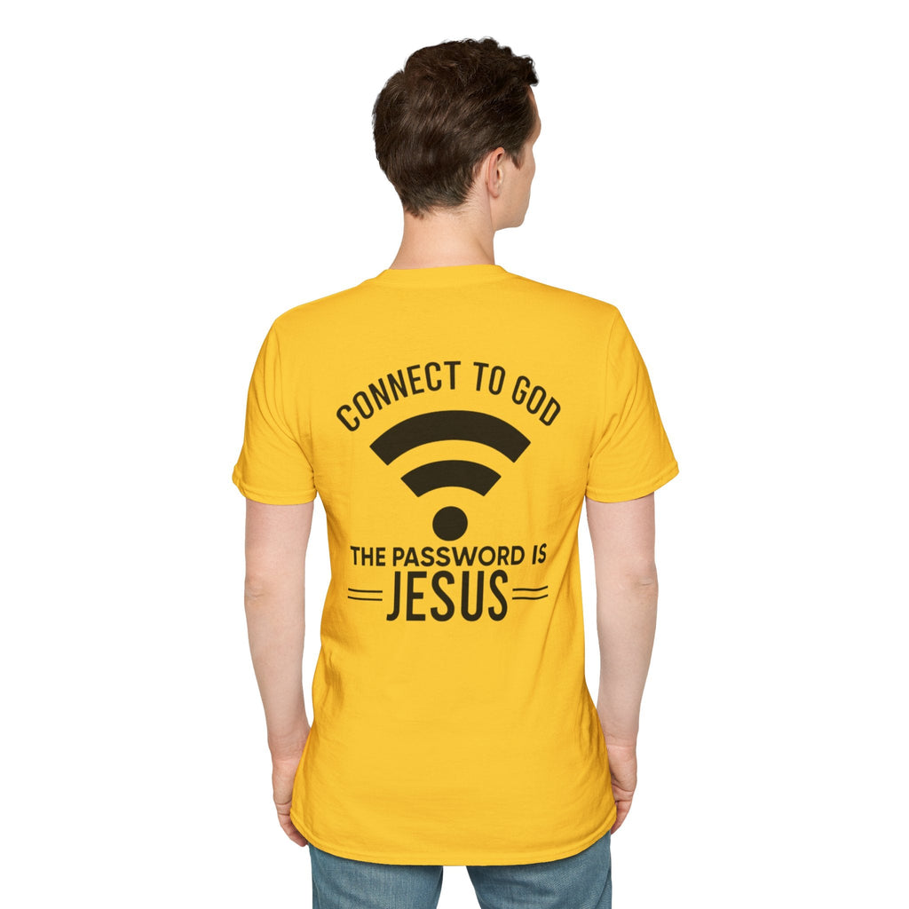 Connect to God T-shirt - WIFI Password is Jesus - Funny Christian Faith T-shirt Printify