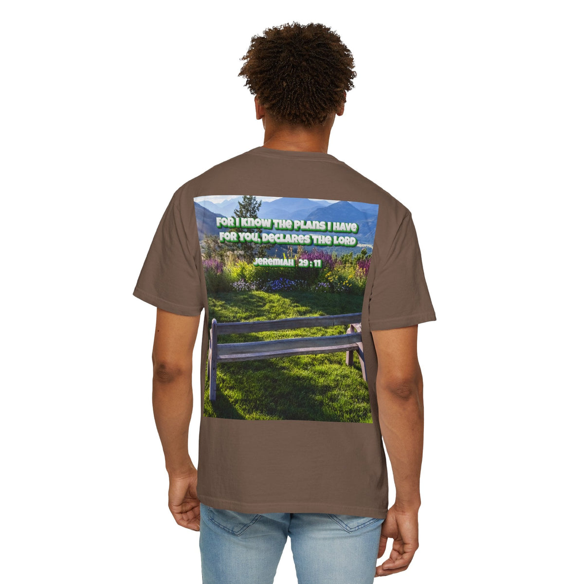 Bible Verse Unisex Garment-Dyed T-shirt  - Jeremiah 29 : 11 Printify