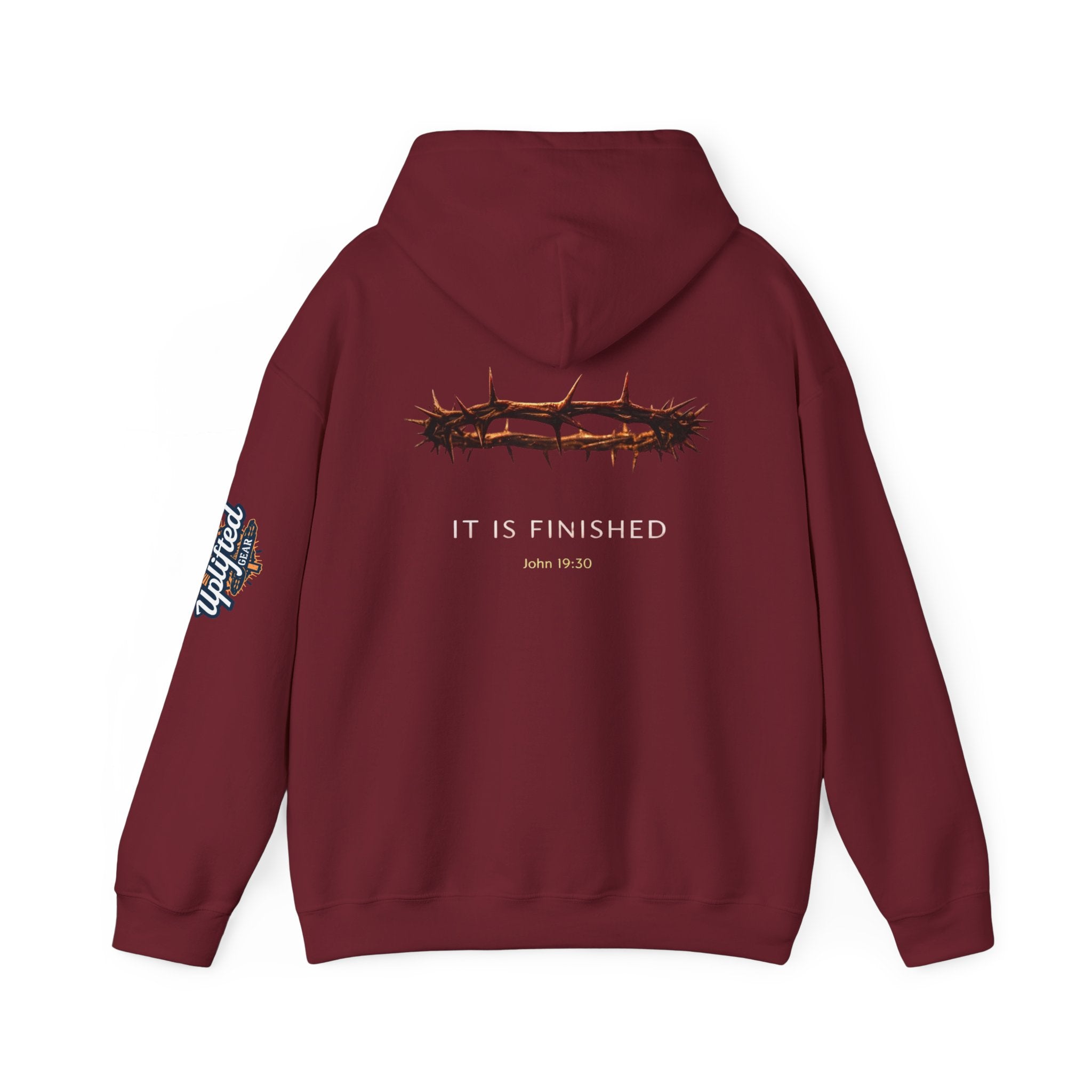 It Is Finished Crown of Thorns Hoodie — Christian John 19:30 Faith Hoodie Printify