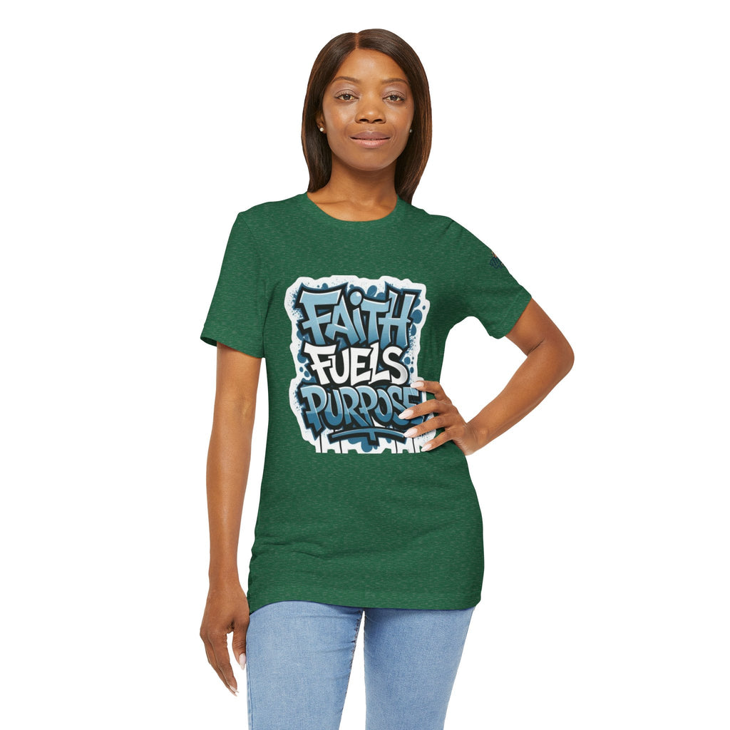 Faith Fuels Purpose T-shirt – Inspirational Christian T-shirt for Divine Drive & Unstoppable Belief Printify
