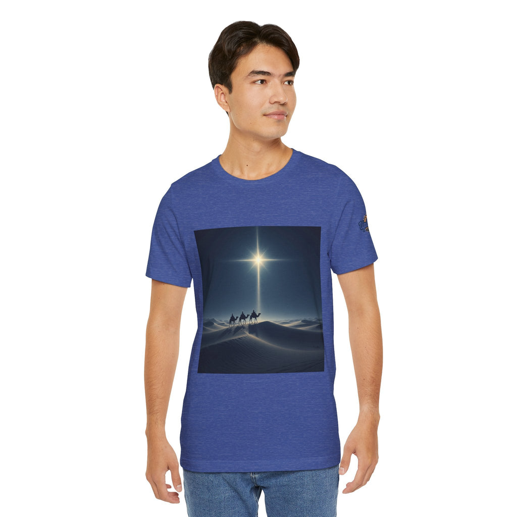 3 Wise Men T-shirt – Magi Camels Nativity Journey Christian Christmas T-shirt for Epiphany Faith & Holy Night Printify