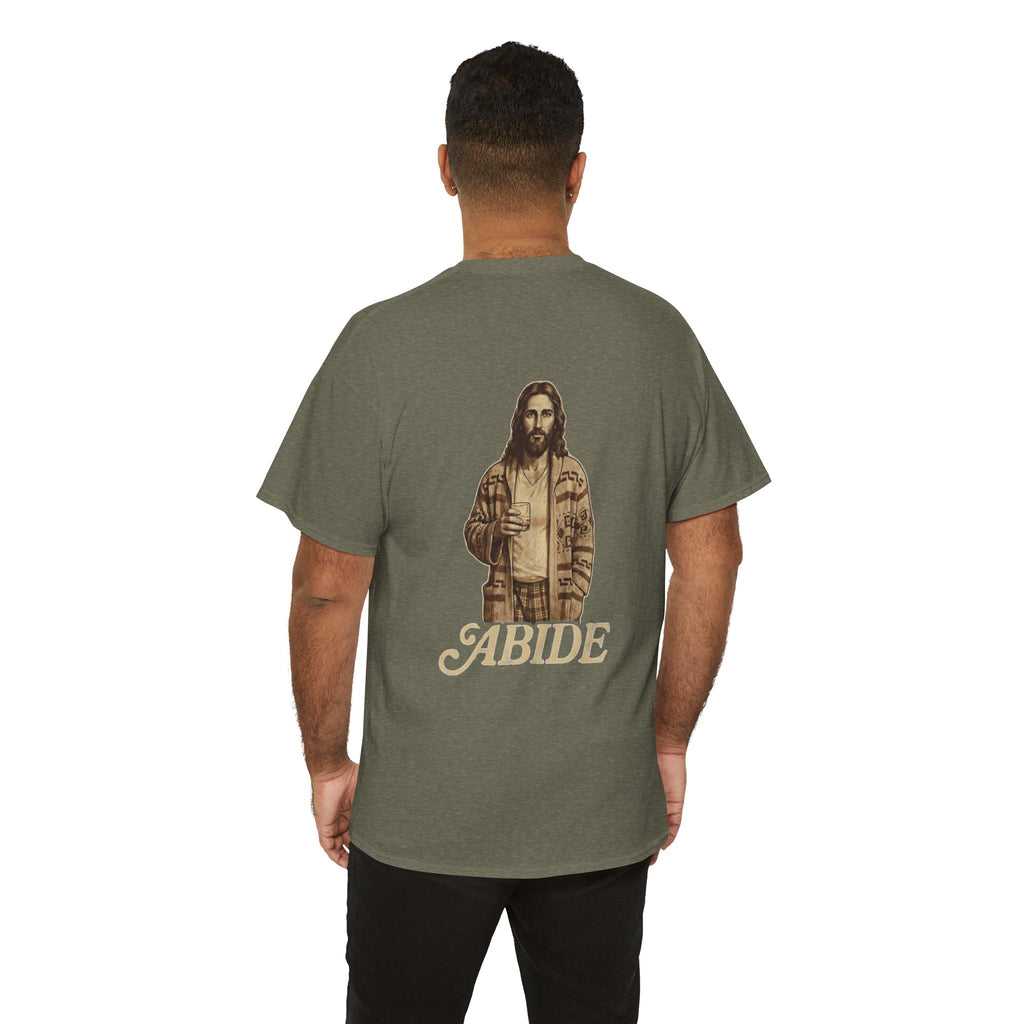 Abide Vintage Jesus Tee — "The Dude" Graphic Christian T-Shirt Printify