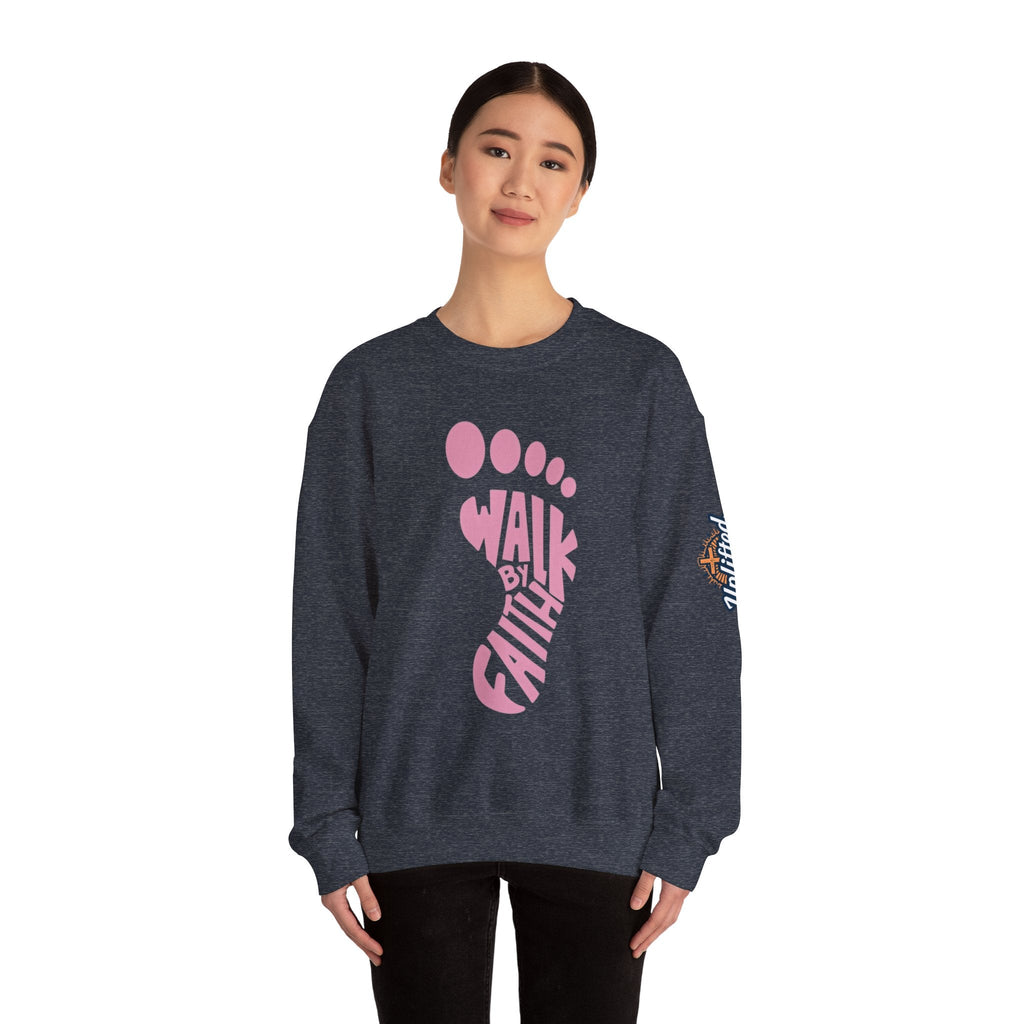 Walk By Faith Footprint Sweatshirt Printify