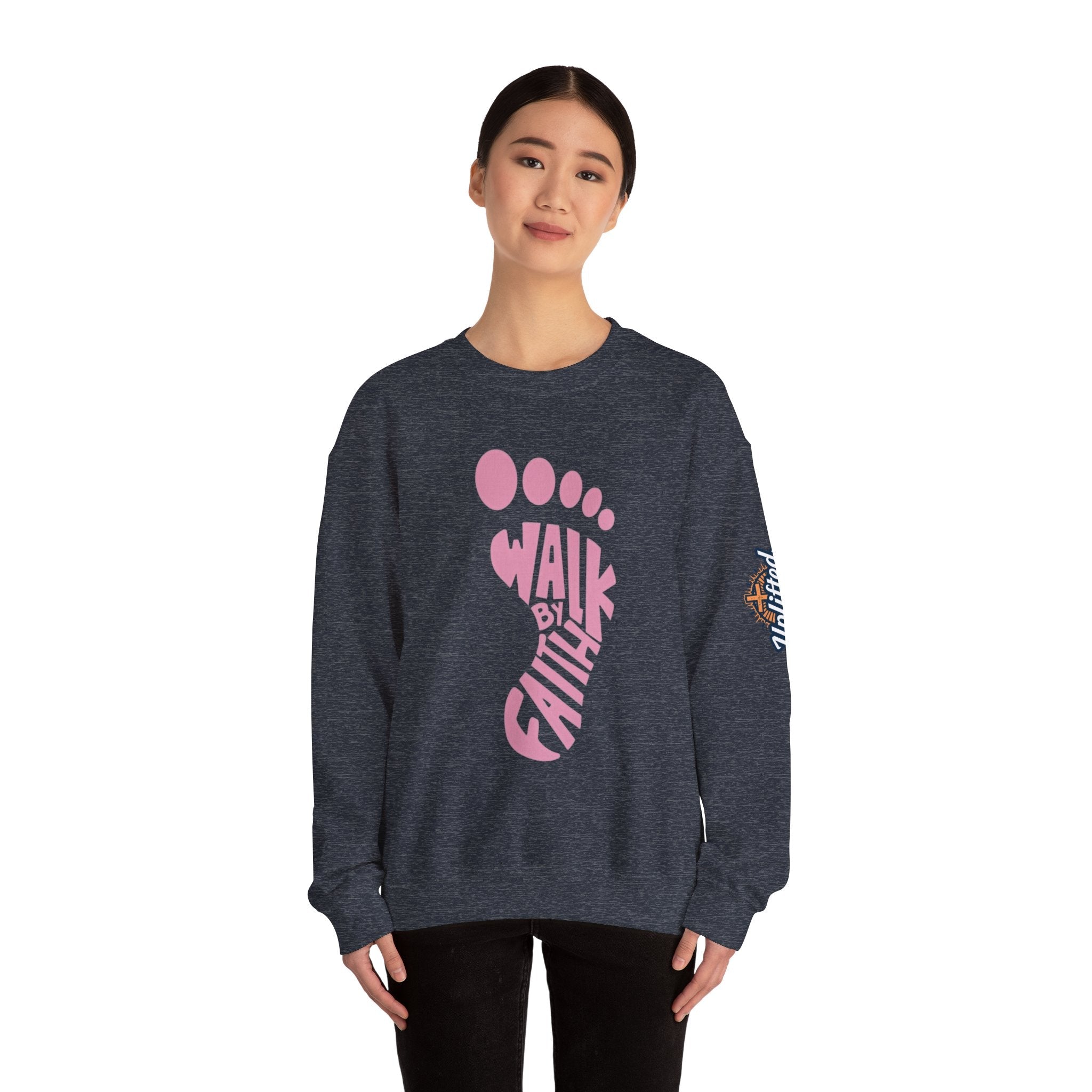 Walk By Faith Footprint Sweatshirt Printify