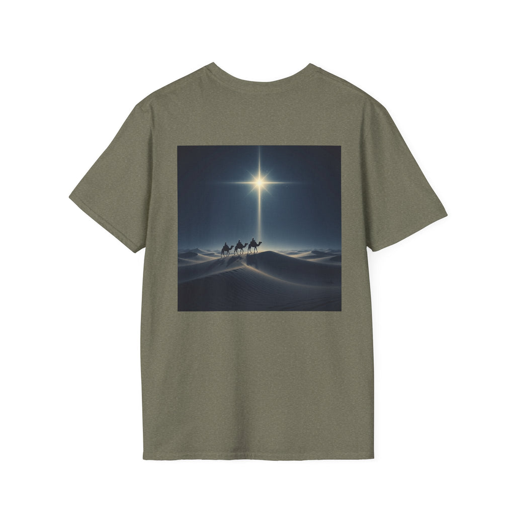 3 Wise Men T-shirt – Magi Camels Nativity Journey Christian Christmas T-shirt for Epiphany Faith & Holy Night Printify