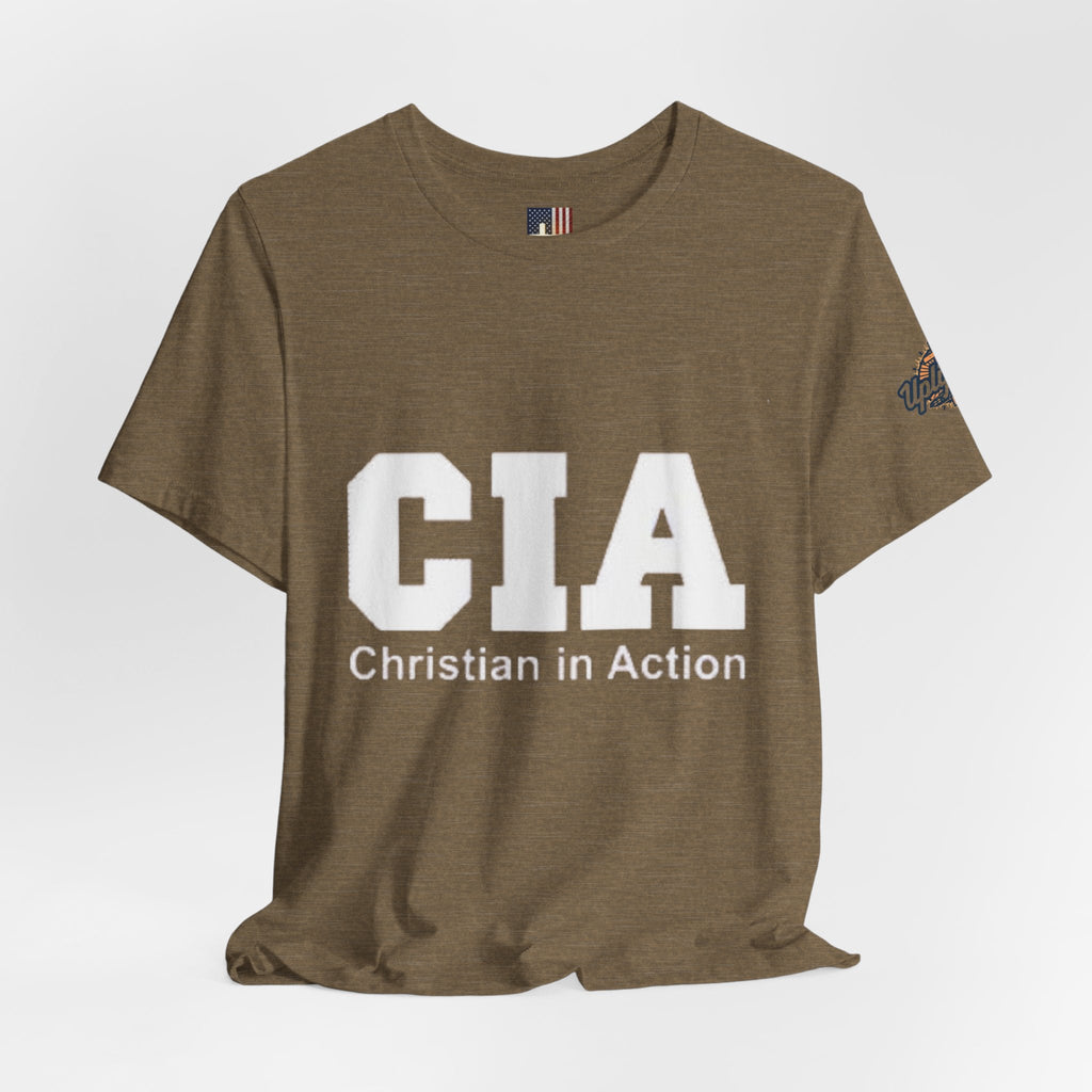 CIA Christian in Action T-shirt - Funny Faith Parody T-shirt - Mission Ready Apparel Printify