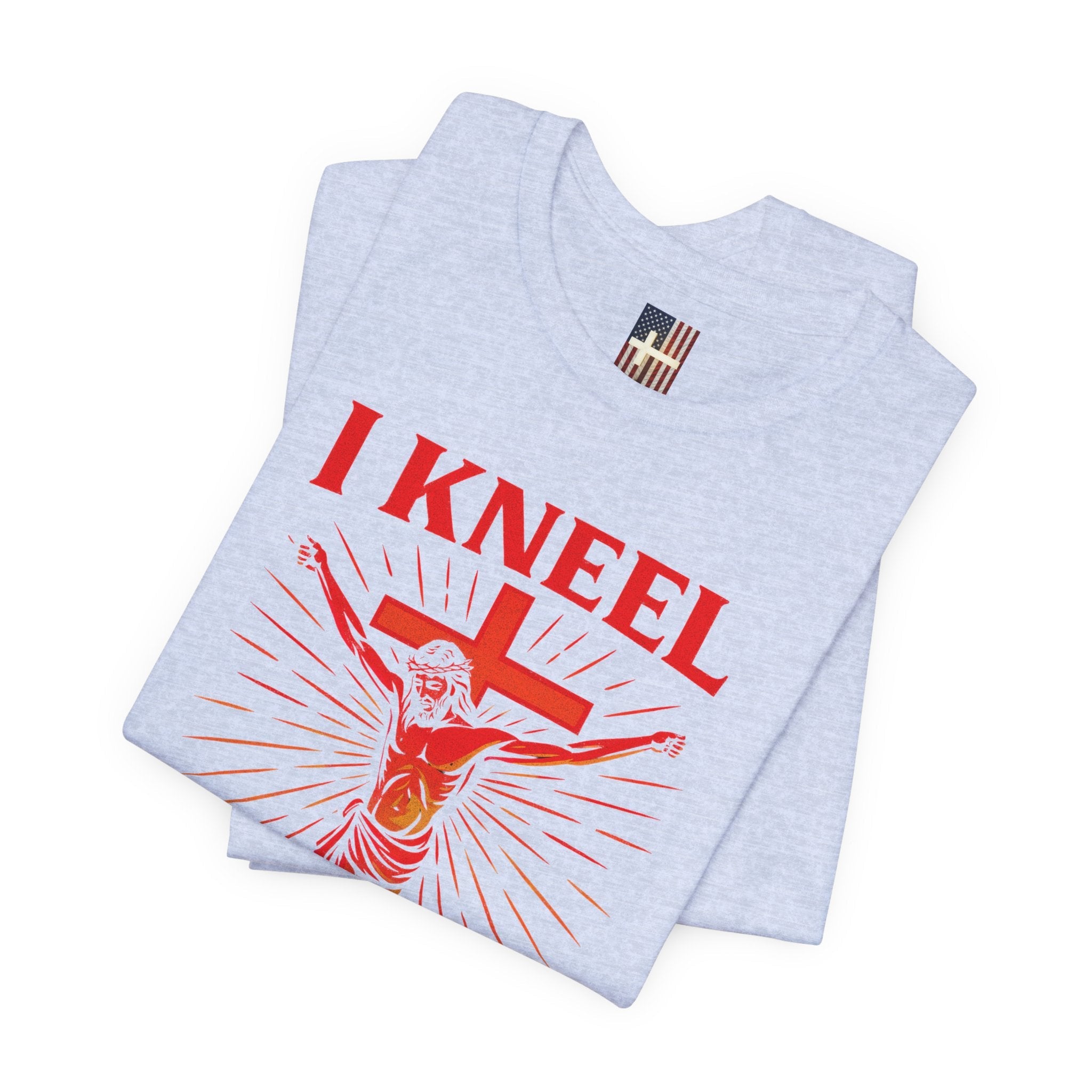 I Kneel to One Man T-shirt – Crucifixion Christian T-shirt for Unashamed Devotion & Bold Faith Printify