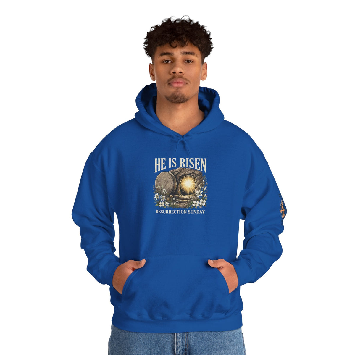 He Is Risen Hoodie — Jesus Christ Resurrection Easter Hoodie Printify
