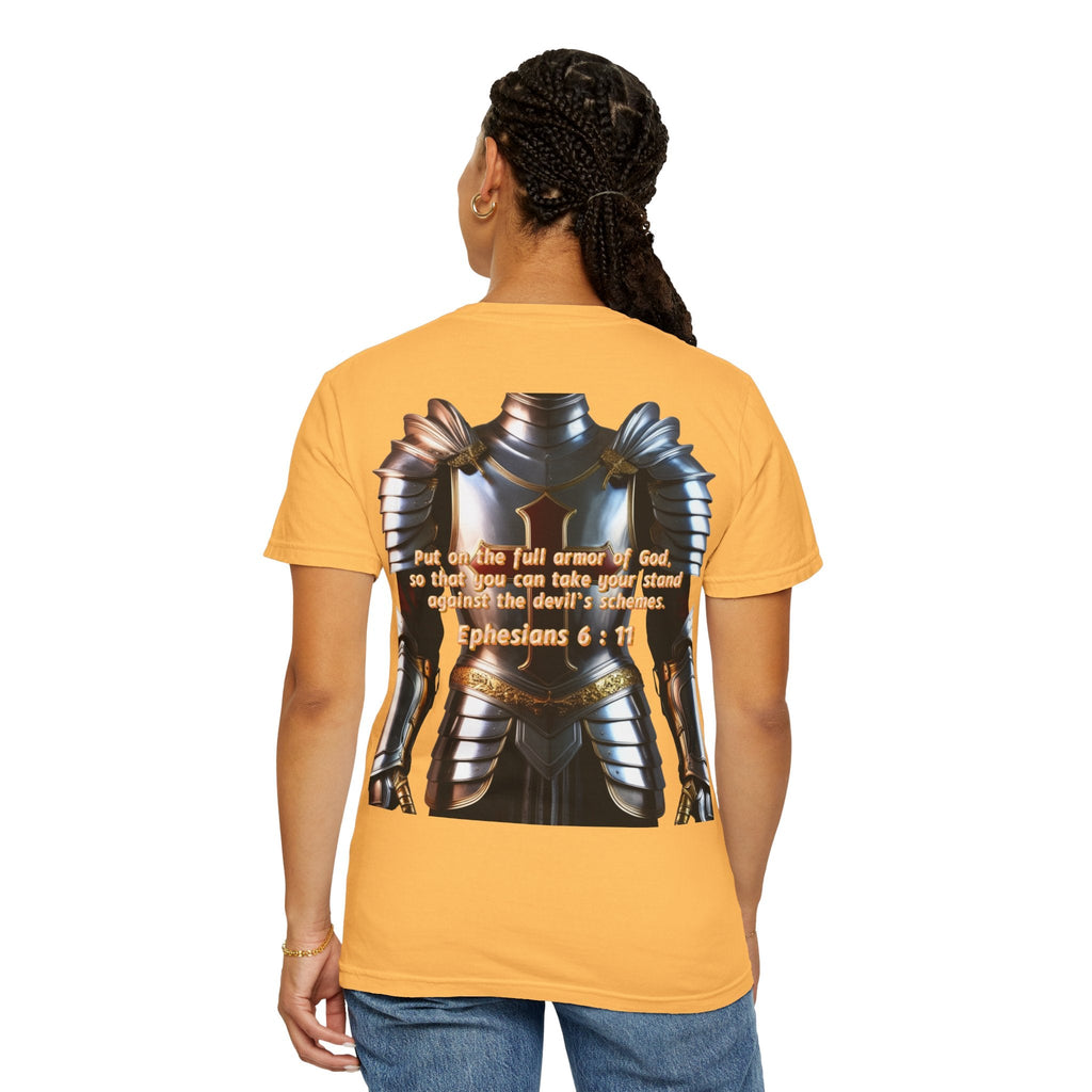 Religious Graphic Armor Of God Design - Unisex Garment-Dyed T-shirt Printify