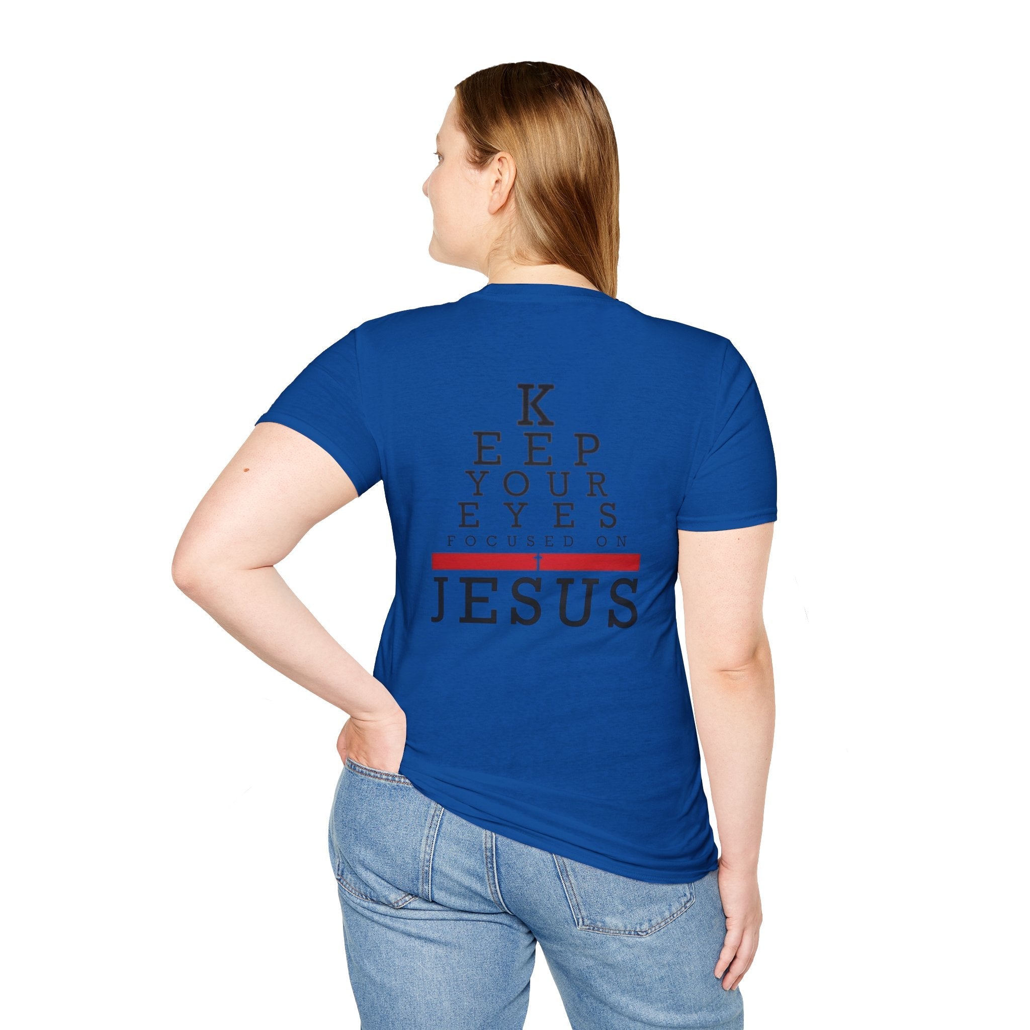 Keep Your Eyes Focused on Jesus T-shirt - Eye Chart Christian T-shirt - Faith Apparel Printify